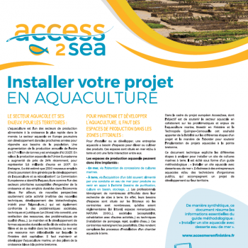 Access2Sea - Dépliant synthèse Installation en aquaculture